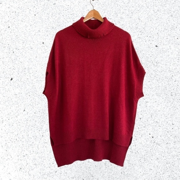 BCBGMaxAzria Sweaters - Y2K BCBG‎ Max Azria knit oversized pullover sweater Western Poncho women’s S/XS